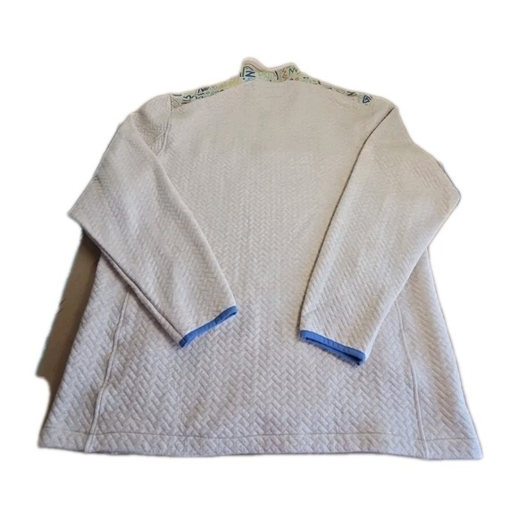 NWT Chubbies The Sandstorm Quilted Quarter Zip Sweater Mens XXL Beige Pullover - Picture 4 of 9